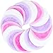 wegreeco Cotton Rounds Reusable - 16 Pack Reusable Bamboo Makeup Remover Pads - Bamboo Cotton Cloth for Removing Makeup - Reusable Facial Pads Cotton Rounds (Bamboo Velour, Bright Color)