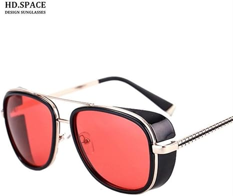 lentes de sol rojos hombre