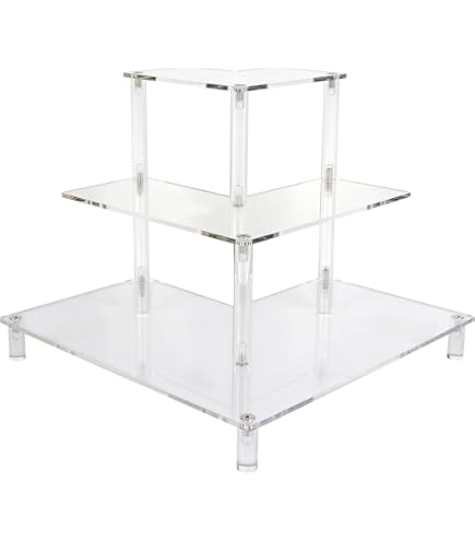 6 Pièces Supports D'affichage Transparents En Acrylique,Présentoir De Bijoux Présentoir Riser Showcase,Présentoir En Plexiglas, Pour Figurines, Buffets, Petits Gâteaux Et Présentoirs à Bijoux