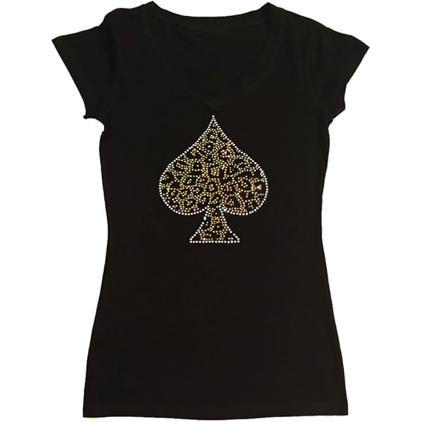Amazon.com: Women's Rhinestone Fitted Tight Snug Shirt Black