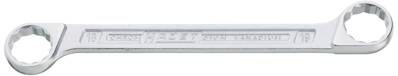 HAZET 610N-30X34 326.7 mm Hexagon Traction Profile Polished Head Double Box-End Wrench - Chrome-Plated