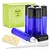 Pack of 6, 10ml Cobalt Blue Glass Roll On Bottles With Stainless Steel Roller Ball for Essential Oil, Aromatherapy by Mavogel - 3ml Dropper and Essential Oil Bottle Stickers Included