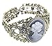 Kobwa(TM) Queen Statue Hollow Out Carving Maiden Cuff Bangle Cameo Bracelet with Kobwa's Keyring