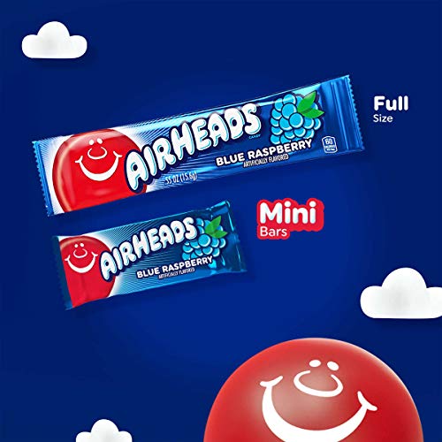 Airheads Candy, Mini Bars, Assorted Flavors, Individually Wrapped, Bulk