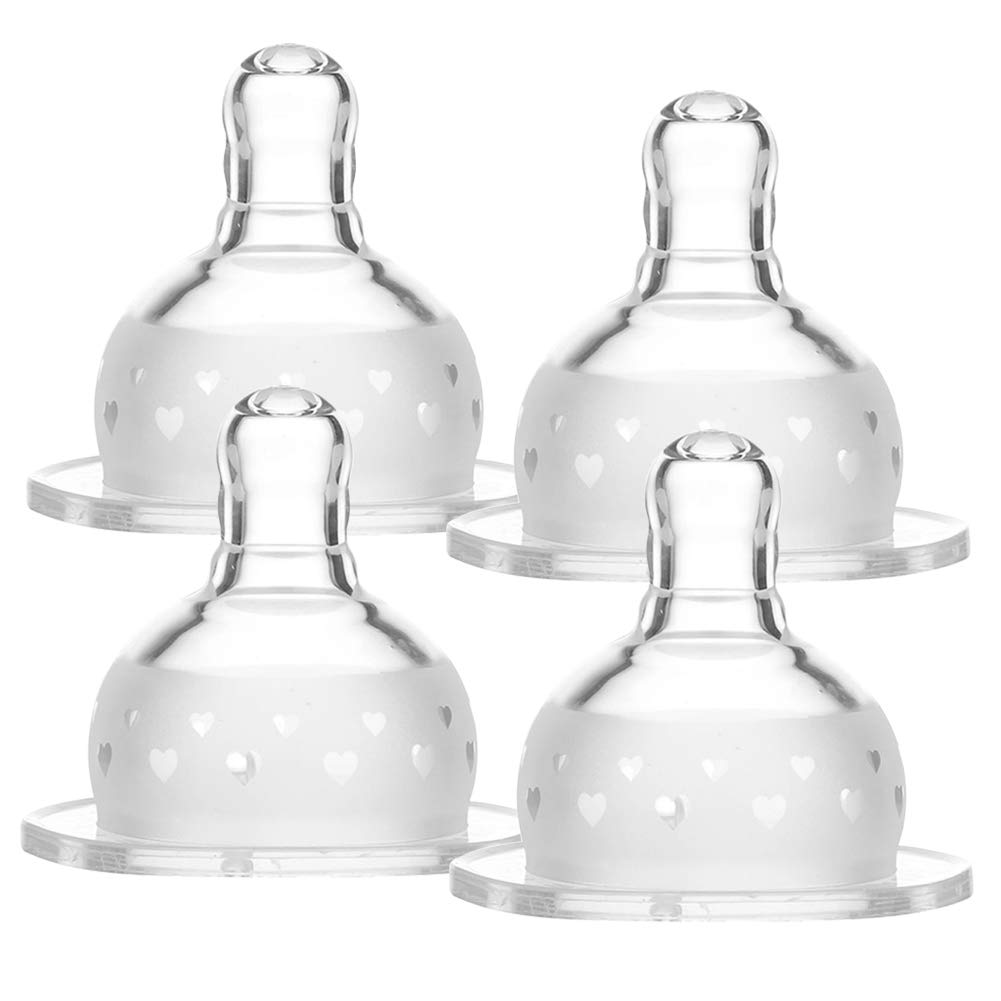 Photo 1 of Matyz 4-Pack Silicone Replacement Nipple for Matyz Wide Neck Bottles, Slow Flow, Newborns Up to 3 Months (Size S)