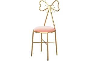 Modern Butterfly Bow Tie Chair with Gold Legs, Vanity Chair Velvet Cushion Metal Frame Dresser Seat with Butterfly Backrest f