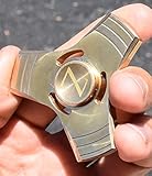 100% $$$ BACK!!!BEST QUALITY GUARANTEED!!! Fidget Finger 3 Wings Hand Spinner Solid Brass!!! Si3N4 hybrid Ceramic Bearing!!!