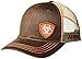 Ariat Men's Oil Orange Logo Mesh Snap Back Hat, Brown, One Size