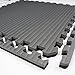IncStores - Tatami Foam Tiles (Black/Grey, 4 Tiles) - Extra Thick mats Perfect for Martial Arts, MMA, Lightweight Home Gyms, p90x, Gymnastics, Yoga, Cardio, Aerobic, and Exercises