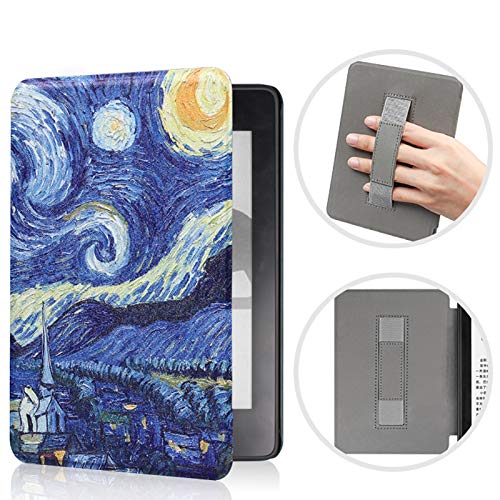 SCSVPN Case for 6'' Kindle Paperwhite 10th Generation - 2018 Release (Model No. PQ94WIF) with Hand Strap - Auto Sleep/Wake, Slim PU Leather Protective Cover ONLY Fit Kindle Paperwhite 2018 E-Reader