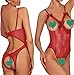 Women Sexy Teddy Lingerie One Piece Lace Babydoll Bodysuit Nightie Plus Size S-3XL (Large, Wine Red)