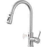 GIMILI Touchless Kitchen Faucet with Pull Down Sprayer Motion Sensor Hands-Free Smart Activated Brushed Nickel Sink Faucets