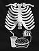 Skeleton Shirt Mens Rib Cage Costume Adult Funny Halloween Shirts for Men Large Black