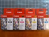 Genuine Canon BCI-6 4-Color Value Pack in Factory Shrink Wrap and Easy Open Bulk Packaging-Black/Cyan/Magenta/Yellow!