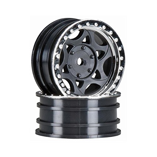 Axial AX08140 1.9 Walker Evans Street Wheel, Chrome/Black (2-Piece)