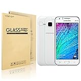 VIMVIP Samsung Galaxy J1 Glass Screen Protector Premium HD Clear Film with Free Lifetime Replacement Warranty / Ultra High Definition Invisible and Anti-Bubble Crystal Shield (Galaxy J1)
