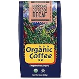 The Organic Coffee Co., Decaf Hurricane Espresso- Whole Bean, 12 Ounce, Swiss Water Process- Decaffeinated, USDA Organic