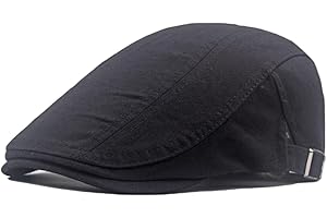 Qianuer Newsboy Hats Adjustable Ivy Flat Cap Gatsby Cabbie Driving Hat for Men Women