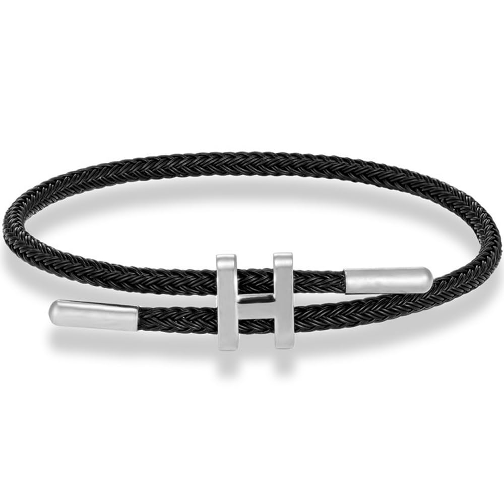 Bracelet with Adjustable Design Polished H Shape