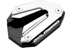 Modeer Kickstand shoe For H.onda Goldwing GL1800 2002-2017 and 2018-2023 Motocycle CNC Kickstand Side Stand Enlarge Extension Pad goldwing gl 1800 Accessories (2018-2023 black)