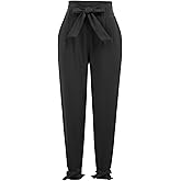 GRACE KARIN Women Dress Pants, 2025 Fall Business Casual Outfits, High Waist Paper Bag Bow Tie Pencil Slacks with Pockets