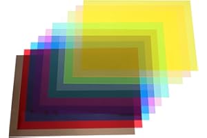 VALICLUD 10pcs Colored PVC Cellophane for Crafts DIY Arts Transparent Plastic Film Iridescent Acetate Wraps