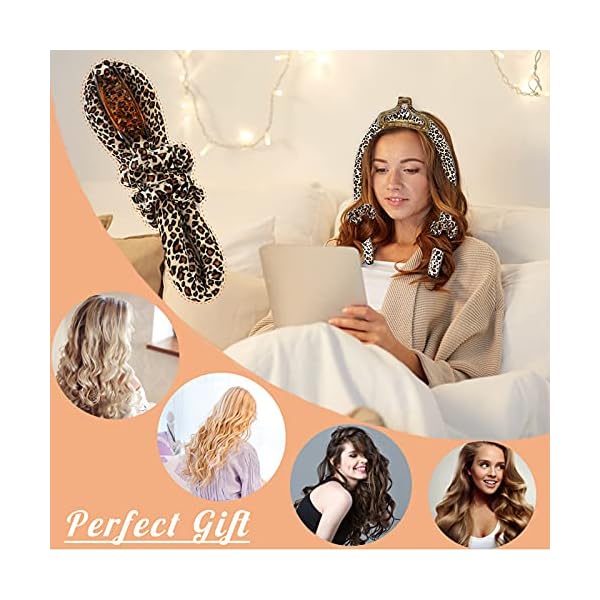 Heatless Curlers Headband for Long Hair, Silk Ribbon Curling Rod Lazy Natural Soft Wave Formers Sleeping Overnight Hair…