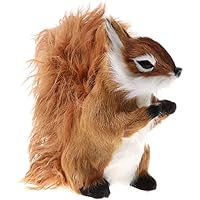 SHANGHh Simulation Squirrel Ornament Animal Figurine Toy Science Teaching Decoration Props (Brown Squirrel)