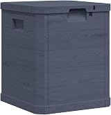 vidaXL Garden Storage Box 90L Anthracite Plastic With Wood Texture view 9