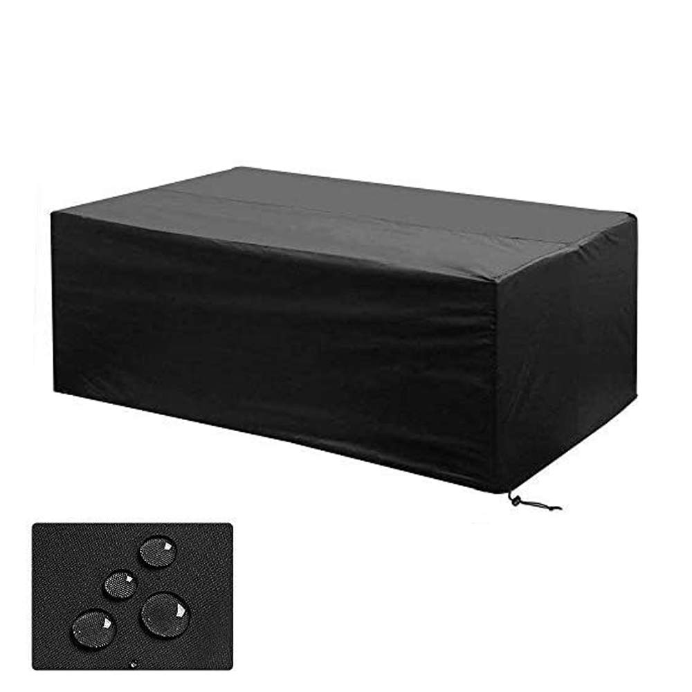 Jiayida Outdoor Garden Furniture Covers, Patio Furniture Cover Waterproof 420D Oxford Fabric UV-Resistant Garden Table Cover, Heavy Duty, Windproof & Dust Resistant Rectangular Patio Cover