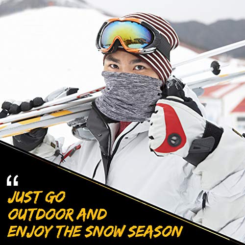 Mysuntown Neck Gaiter Ski Mask Motorcycle Fishing Cycling Winter Neck Gaiters for Men and Women (Gray)