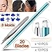 Eyebrow Hair Tattoo Razor Pen For Hair Design Art(20 Blades + 1 Tweezers + 7 Stencils) - Professional Barber Accessories Engraving Pencil Shaver Device, Magic Eye Brow Beards Styling Shaving Tool Kit