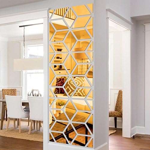 Coohole 16PC Removable 3D Modern Specchio Acrylic Mirror Wall Sticker Home Decoration