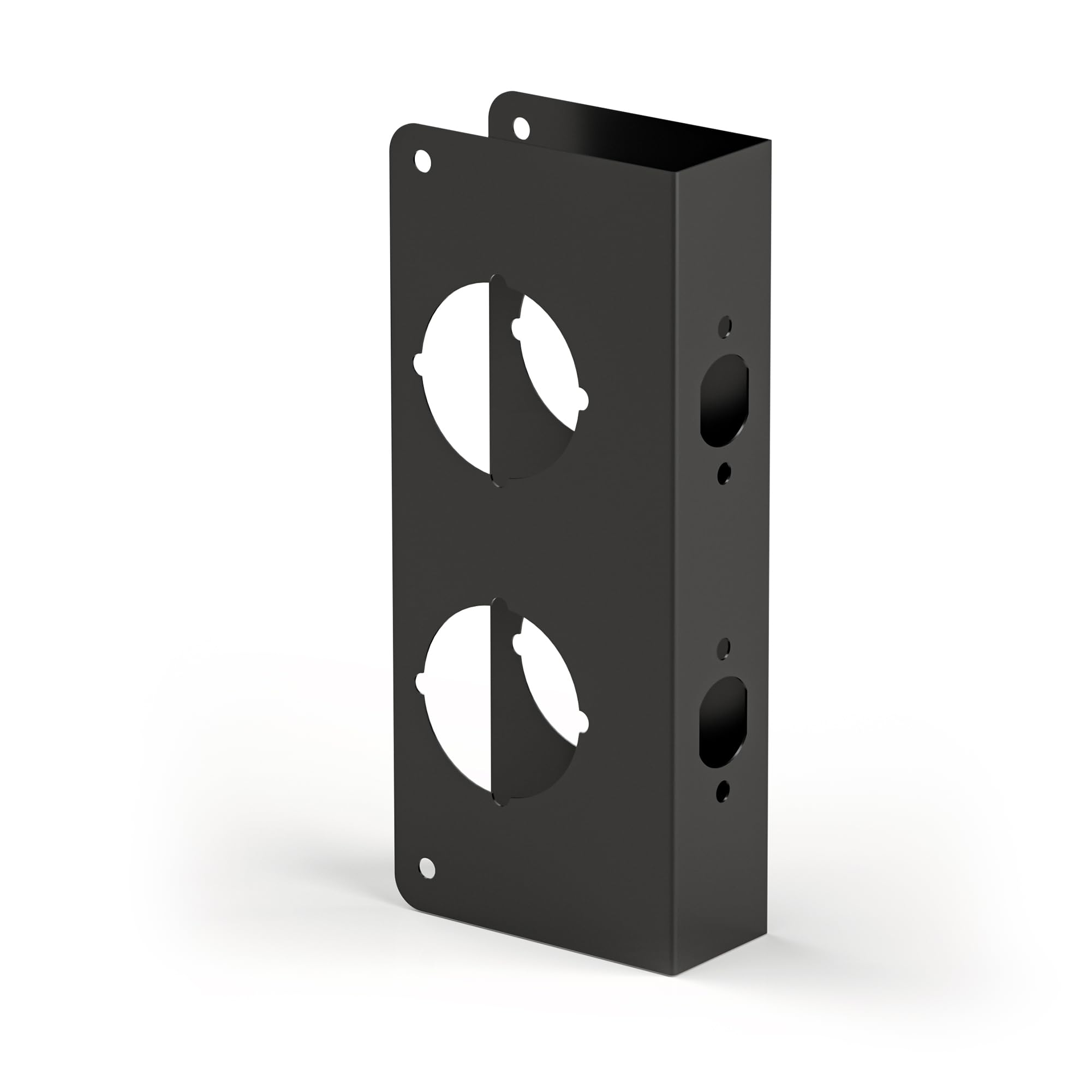 Photo 1 of Door Knob Reinforcement Plate, Matte Black, Fits 1-3/8" Doors, 2-3/4" Backset, Door Lock and Door Knob Cover Plate, Deadbolt Cover Plate, Reinforce and Repair Wood or Metal Doors