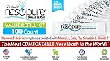 Nasopure Refill Kit 100 Count Buffered Neti Pot Salt Packets for Sinus Nasal Wash