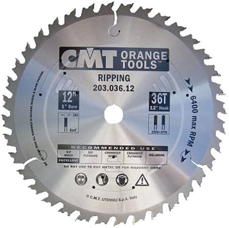 CMT Sägeblatt 190x16 Mm – 12 Zähne, Wolframcarbid Beschichtet, Für Längsschnitte