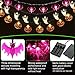 Set of 3 Halloween String Lights,60 LED Battert Operated String Lights Pumpkin/Ghgost/Bat -Perfect for Halloween Outdoor Yard Party Decorations