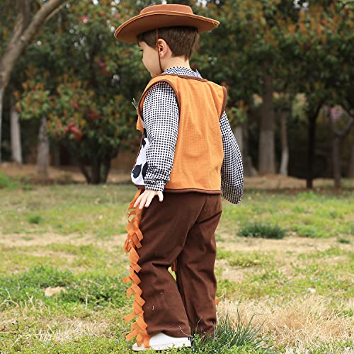 iPlay, iLearn Cowboy Costume for Boys, Toddler Western Outfit Set W