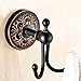 Kabter Carved Flower Brass Towel Coat Hook,Oil Rubbed Bronze