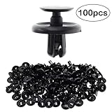 MOTOALL Nylon Fender Trim Panel Bumper Shield Retainer Fastener Rivet Push-Type Clips for 7mm Hole GM 88970767 Toyota 90467-10183/90467-07201 Lexus Pontiac Scion - 100pcs