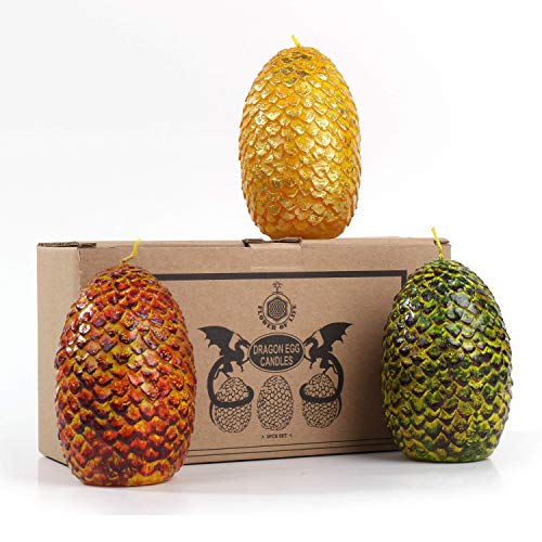 Game of Thrones Dragon Eggs Candles Collectible Set of 3 GOT