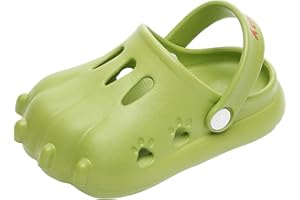 CERYTHRINA Kids Garden Clogs Boys Girls Summer Cute Cartoon Cat paw Water Shoes Non-Slip Lightweight Soft Children Sandals Infant Slip-on Walking Slippers for Beach Pool Shower （Toddler/Little Kid）