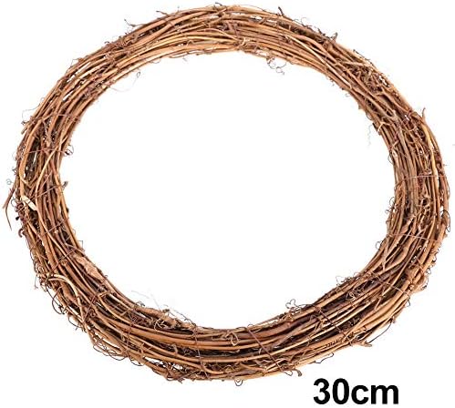ofvsdhftgj Christmas decor Natural Dried Rattan Ring Wreath Garland Home Door Wall DIY Xmas Decor 30cm