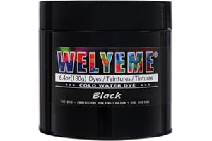 WELYEME Cold Water Dye, Tie Dye Powder, Fabric Dye Powder for Clothes (Black)