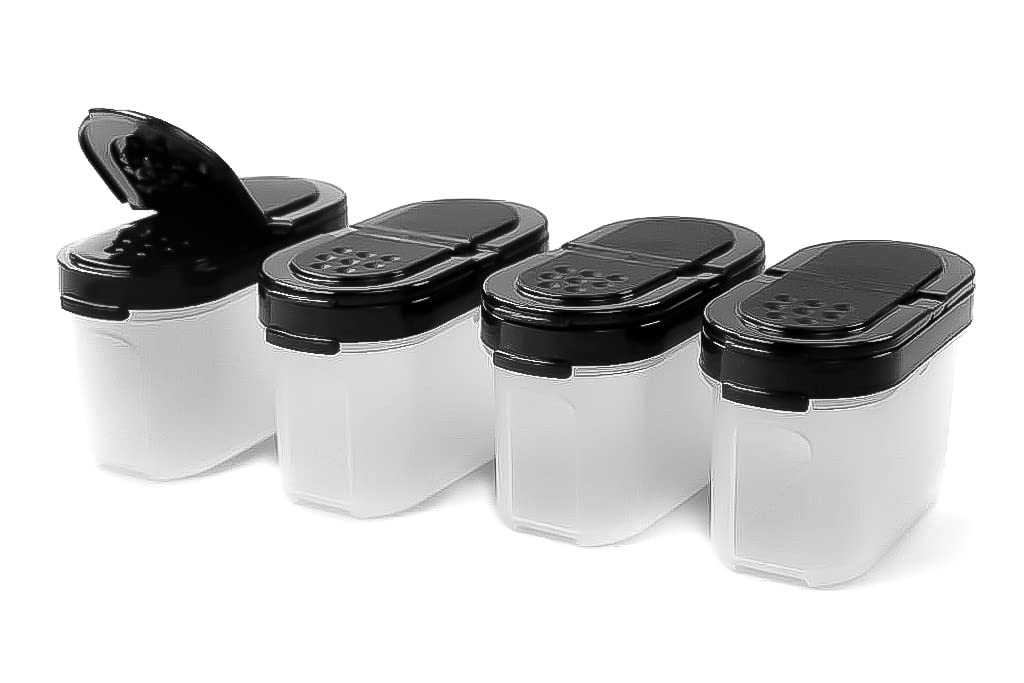 Tupperware Modular Spice Shaker small black (4) 37573