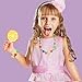 Bememo 6 Sets of Princess Necklace Bracelet Play Jewelry Costume Necklaces Dress up Jewelry