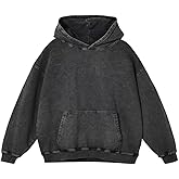 Botong Oversized Hoodie for Men Trendy Acid Washed Sweatshirt Vintage Unisex Streetwear Hoddies Pullover Hoddie
