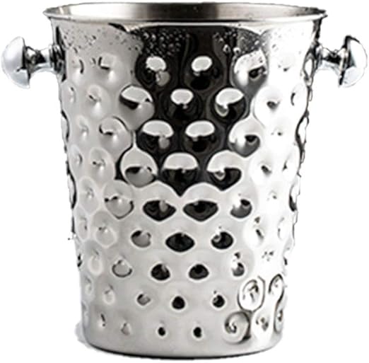 large silver champagne bucket