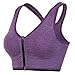my case diy store Women's Zip Front Sports Bra Wireless Post-Surgery Bra Active Yoga Sports Bras