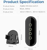 VISLONE Smart Scene Switch Zigbee WiFi Tempered Glass Remote Controller view 2